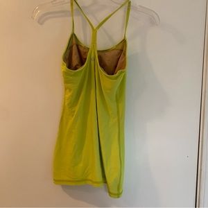 Neon yellow lululemon workout tank top